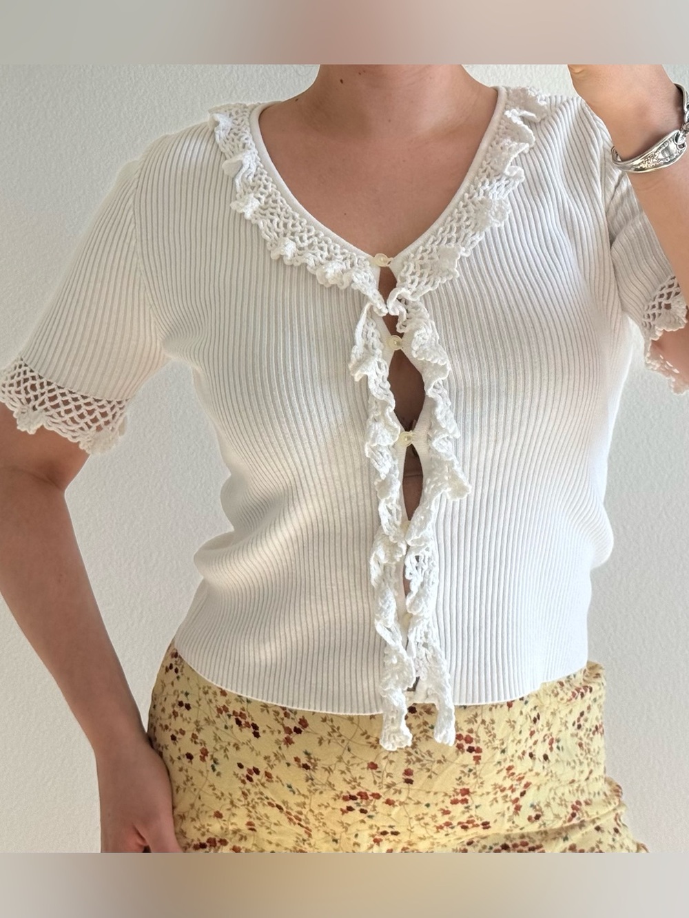 La Chapelle Button Up Top Cardigan